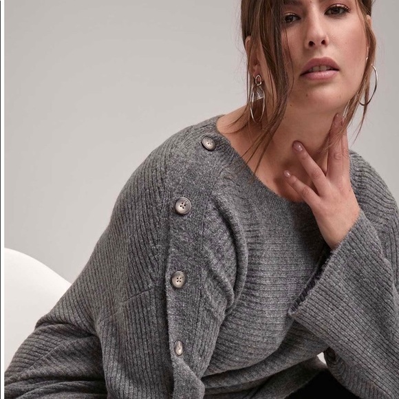 Rachel Roy Adley Button Sleeve Sweater - Picture 8 of 8